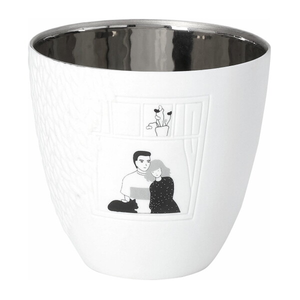 Räder Porcelánový svícen Poetry Beautiful Hours, bílá barva, porcelán