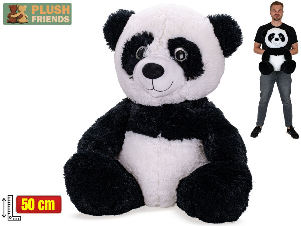 Plyšová panda Plush Friends sedící 50 cm