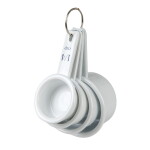 Garden Trading Smaltované odměrky White – set 4 ks, bílá barva, smalt