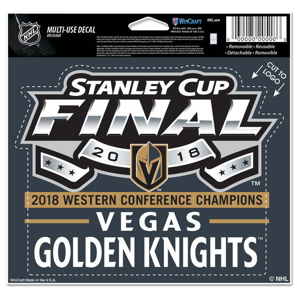 Wincraft Samolepka Vegas Golden Knights 2018 Western Conference Champions 12,5x15 cm Velikost: USA% 1 ks