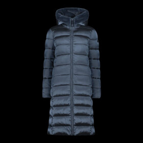 Dámská zimní bunda s kapucí CMP zateplený kabát dlouhý tmavě modrý (34K0046F/L635) 38