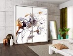 FRONTI Šatní skříň PENELOPA 205 Slunečnice 7045