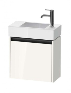 DURAVIT - Ketho.2 Umyvadlová skříňka 44x48x24 cm, 1 dvířka, panty vlevo, lesklá bílá K25072L22220000