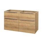 Mereo Mailo, koupelnová skříňka 120 cm, dub Riviera, elox AL madlo CN523SN