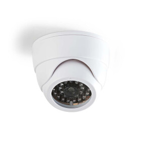 Nedis bezpečnostní kamera Dumcd30wt - Atrapa Bezpečnostní Kamery | Kamera s kopulovým krytem | Bílá barva