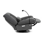 Polohovací křeslo, elektrické zabudované ovládání, šedá, látka, TV-7081 GREY2