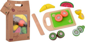 Dřevěné ovoce s prkénkem a nožem - Johntoy