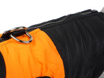 Rainy obleček pro psa na zip Barva: Černo-oranžová, Délka zad (cm): 69, Obvod hrudníku: 88 - 94 cm