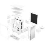 Fractal Design Define 7 Compact White TG clear bílá / ATX / 1x USB-C 3.1 + 2x USB 3.0 + 2x USB 2.0 / bez zdroje (FD-C-DEF7C-04)