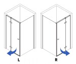 REA/S - Sprchový kout Atlas 90x100 Chrome vpravo KPL-K4561