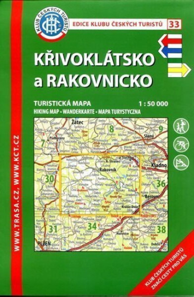 KČT 33 Křivoklátsko,Rakovnicko 1:50 000
