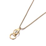 Ocelový náhrdelník se zirkony Juliana Gold - chirurgická ocel, Zlatá 40 cm + 4 cm (prodloužení)