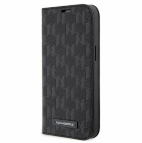 Pouzdro Karl Lagerfeld PU Saffiano Monogram Book iPhone 13 Pro černé