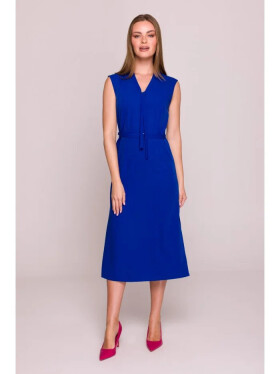 Dámské šaty áčkového střihu S410 královsky modré - Stylove 2XL