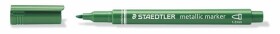 Staedtler metallic marker zelený 1–2 mm permanentní metalický popisovač neprůhledný na tmavý papír scrapbooking přání karty kaligrafie dekorace