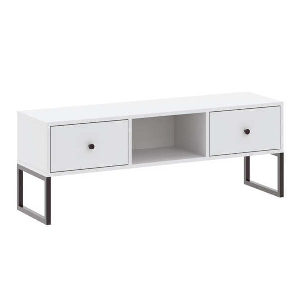 FRONTI RTV stolek LINEA 2S bílý