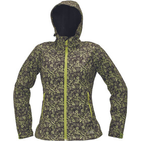 CRV YOWIE print Dámská softshellová bunda zelená S 0301038887001