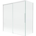 MEXEN/S - Rox vanová zástěna 2-křídlová posuvná 150 + 70 x 150, transparent, bílá 8C9-150-070-20-00