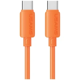 USAMS U98 oranžová / Nabíjecí a datový kabel / USB-C - Lightning / 30W / Silikonový / 1 m (SJ788USB03)