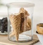 Ib Laursen Skleněná dóza s víčkem Transparent 1,5 l, čirá barva, sklo, plast