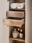 COMAD - Vysoká skříňka 1 dvířka 2 zásuvky SANTA FE TAUPE 5907611652534