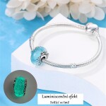 ELENYS Royal Fashion stříbrný přívěsek Luminiscenční sklo Murano