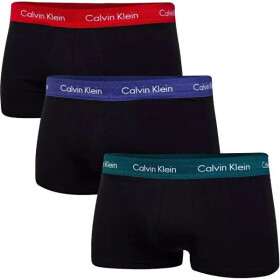 Boxerky 3pcs U2664G - WHJ - černá s barevným obvodem - Calvin Klein Mix barev M