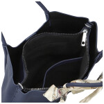 Módní dámská koženková kabelka na rameno Nenet, tmavě modrá