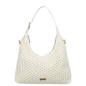 Stylová dámská háčkovaná kabelka Coveri Luna, bílá