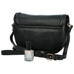 Módní dámská koženková crossbody kabelka Caila, černá