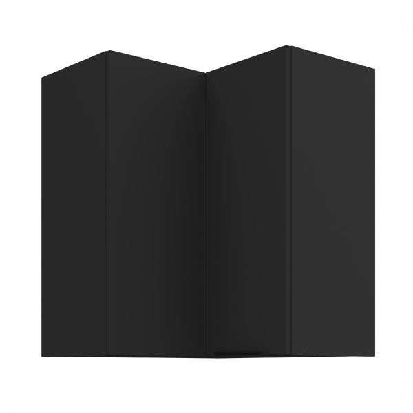 Horní rohová skříňka Aria 60x60 GN-72 2F (90°) Barva korpusu: Černá, Barva dvířek: BL - Black AFM
