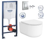 Rapid SL pro závěsné WC 38528SET s chromovou deskou + WC CERSANIT INTRO PRO OVAL /VÍROVÉ SPLACH/+ SEDÁTKO 38772001 IR1