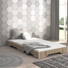 DumDekorace Dětská postel SIMPI 160 x 80 cm v dekoru dub sonoma