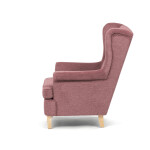Křeslo ušák, růžová látka, AK-388 PINK2