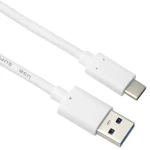 PremiumCord propojovací USB 3.2 kabel s konektory USB-C - USB-A 1 m bílá (8592220021061)