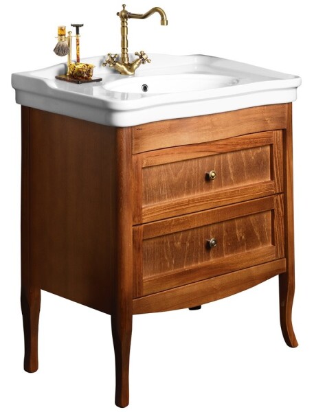 SAPHO - RETRO umyvadlová skříňka buk 73x80x46,5cm, umyvadlo ANTIK 80cm 1654-01