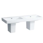 Laufen - Pro S Dvojumyvadlo, 130x46 cm, bez otvoru pro baterii, bílá H8149680001091