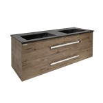 Koupelnová skříňka s umyvadlem SAT Cube Way 120x53x46 cm dub wellington mat CUBE461202DWMODC CUBE461202DWMODC