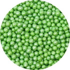 Dortisimo 4Cake Cukrovo-rýžové perly zelené perleťové 5 mm (60 g)