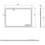 SAPHO - GEMINI zrcadlo s LED osvětlením 1000x700 GM100