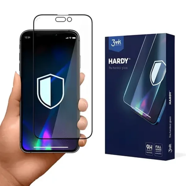 3mk Hardy černá / Tvrzené sklo / Apple iPhone 13 Pro Max a iPhone 14 Plus / 9H