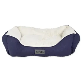 Scruffs Wilton Box Bed tmavě modrá L / Pelíšek pro psa / 75 × 60 cm / S bočnicemi / Pratelný v pračce (974-662638)