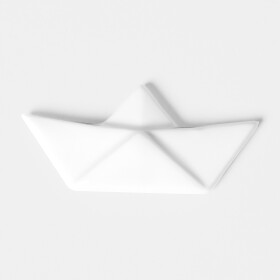 Räder Porcelánová magnetka Boat, bílá barva, porcelán