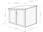 Garáž na kola – Westmann (d. 200 × š. 203 × v. 158 cm)