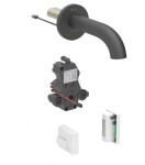 GEBERIT - Piave Elektronická umyvadlová baterie pod omítku, napájení z generátoru, easy to clean, matná černá 116.286.14.1
