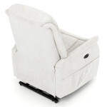 Polohovací křeslo, elektrické zabudované ovládání, béžová, látka, TV-Q8575 CRM2