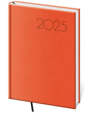 Týdenní diář 2025 A5 Print Pop oranžový
