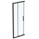 IDEAL STANDARD - Connect 2 Posuvné sprchové dveře, dvoudílné, 90 cm, černá/čiré sklo K9261V3