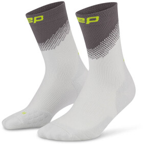 CEP dámské běžecké kompresní vysoké ponožky EDT. SPLIT - grey Velikost: IV (Vel. chodidla 40-43)