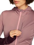 ICEBREAKER Wmns 200 Realfleece Descender LS Zip Hood, Summit/Java/Acid Pink/Cb (vzorek) velikost: S